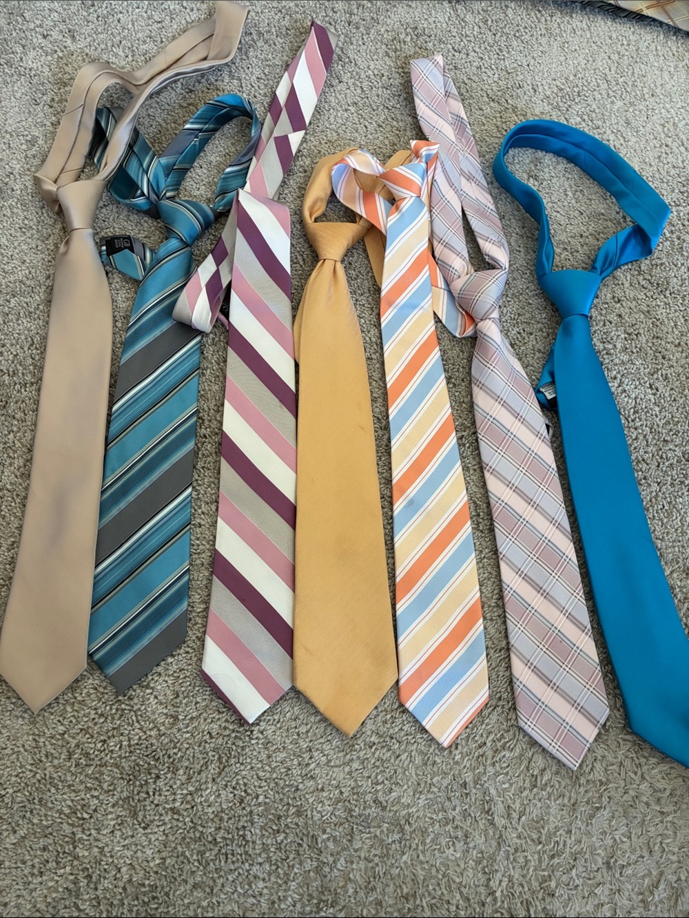 Various Ties QTY 7 with Imperfections